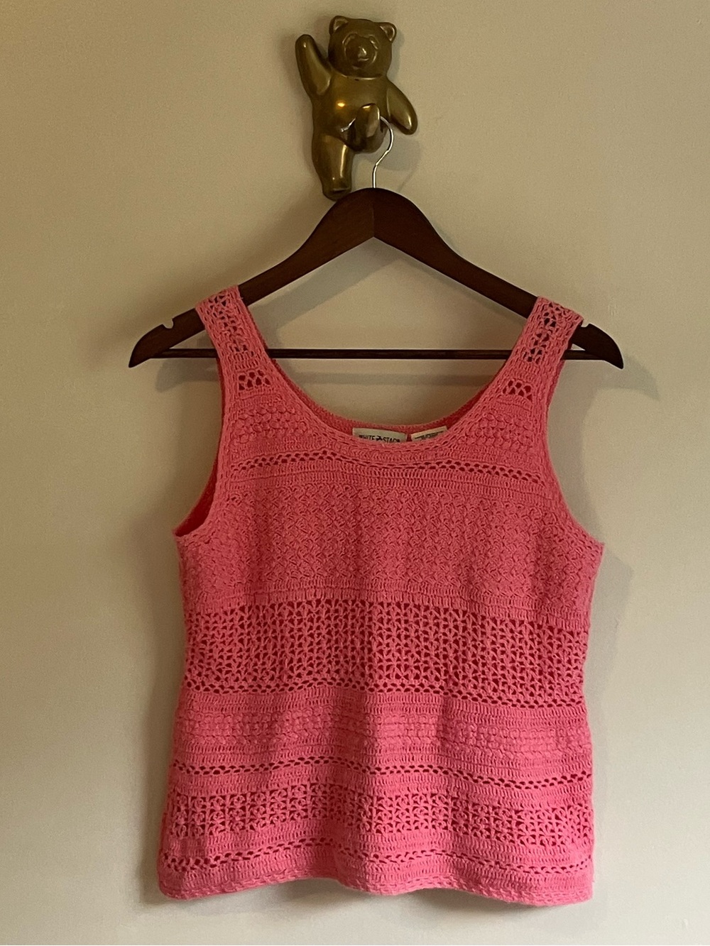 Woman’s Medium Pink Crochet Knit Tank Top